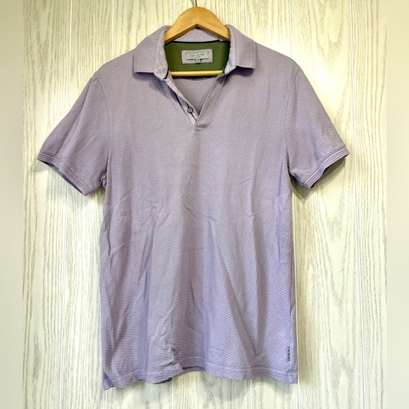 Ted Baker London lavender, Men's  Polo Size 4 or 40” EUC - Picture 1 of 3